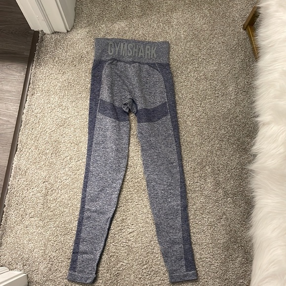 Gymshark Flex High Waisted Leggings - Navy Marl/Light Grey - Picture 2 of 2
